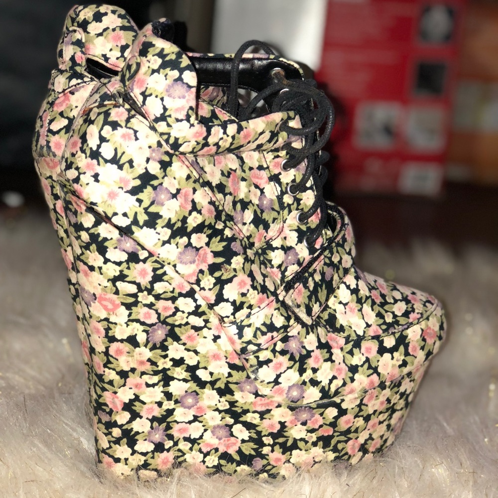 Floral high heels